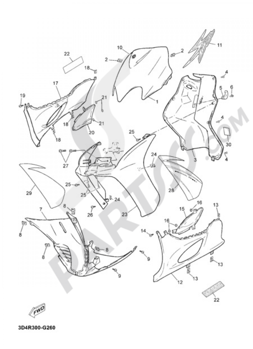 SIDE STAND Yamaha Jog R 2008