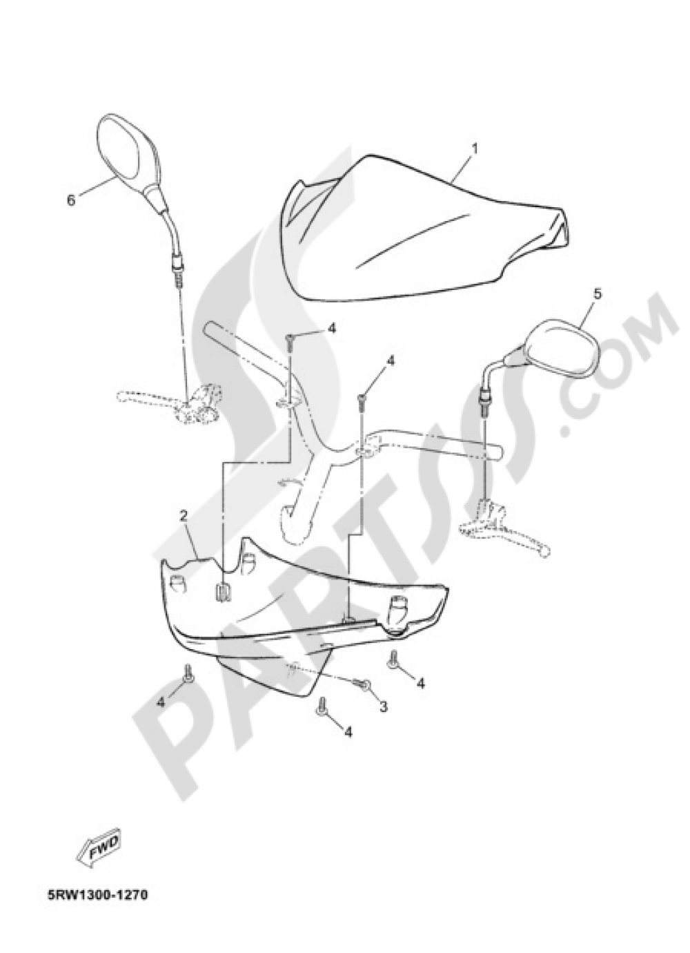 FAIRING 1 Yamaha Jog R 2008