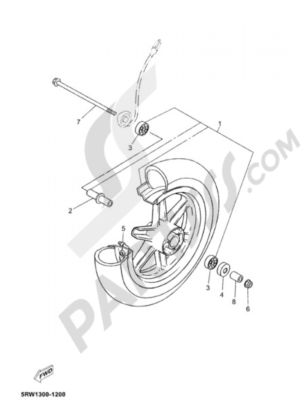 FRONT WHEEL Yamaha Jog R 2005