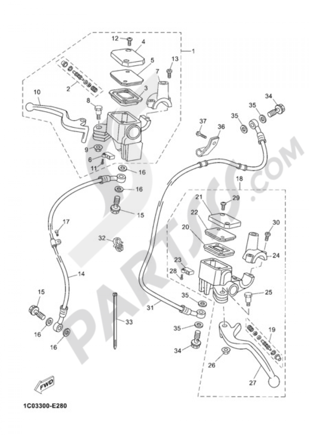FRONT MASTER CYLYNDER Yamaha X-Max 250 2009