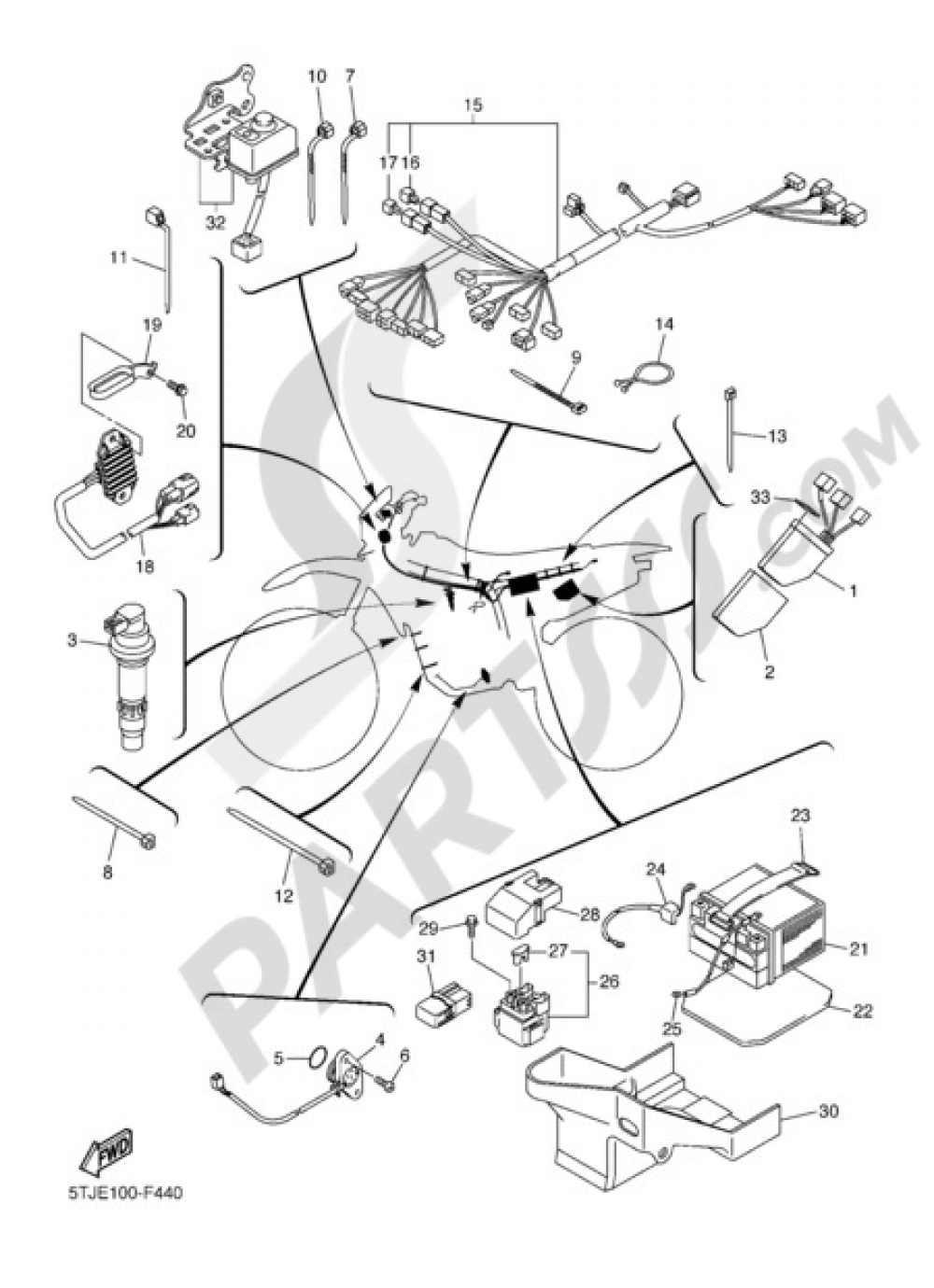 ELECTRIC EQUIPMENT 1 Yamaha WR450F 2008