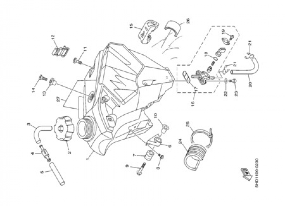 FUEL TANK Yamaha YZ125 2000