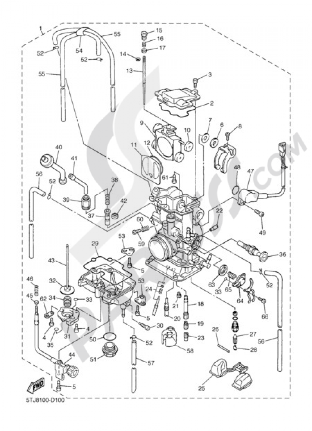 CARBURETOR Yamaha WR450F 2005