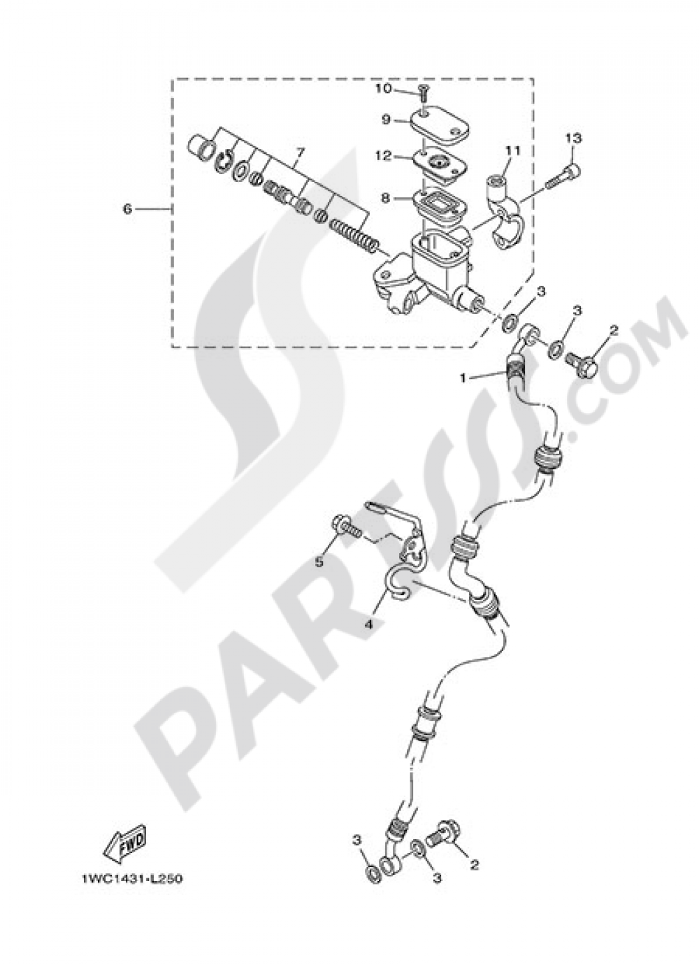 FRONT MASTER CYLYNDER Yamaha D'elight 125 2014