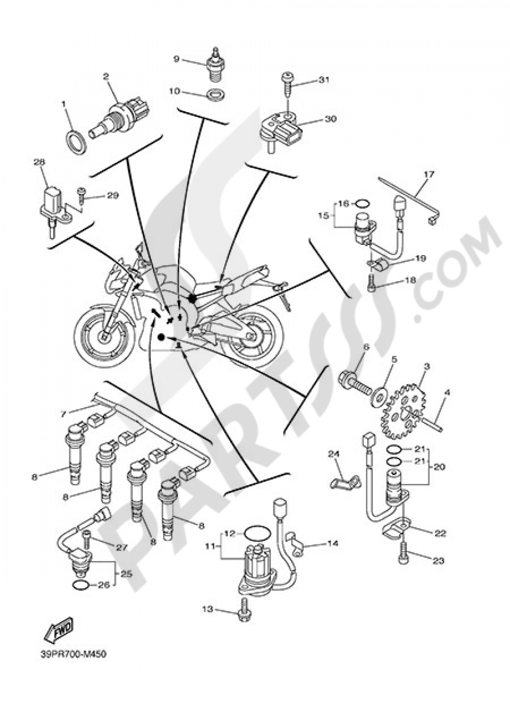 ELECTRIC EQUIPMENT 1 Yamaha Fazer8 2014