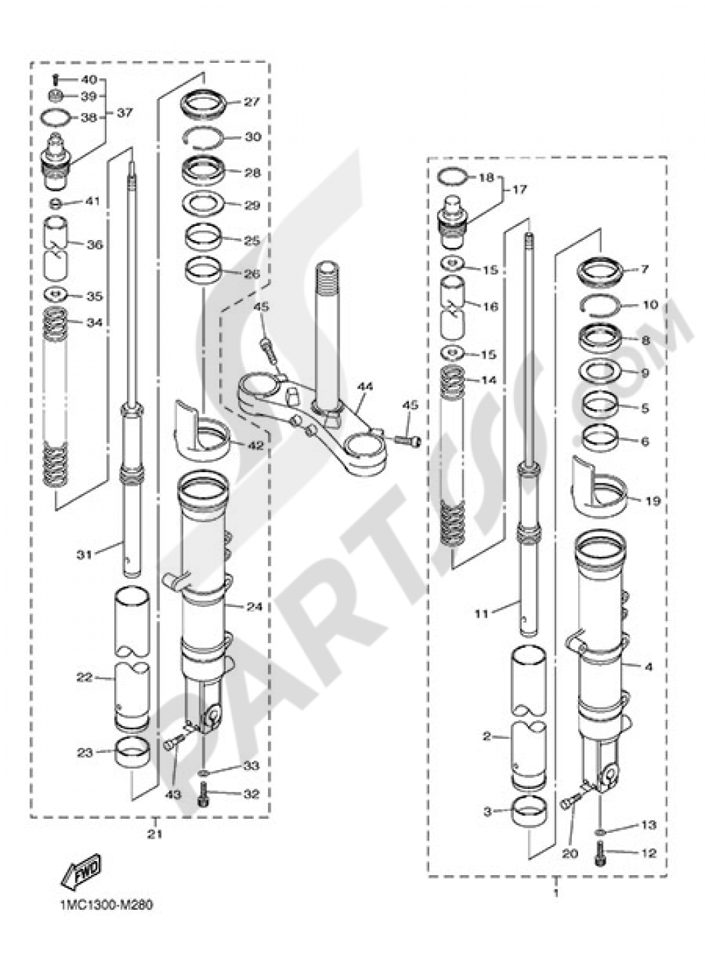 FRONT FORK Yamaha FJR1300A 2015