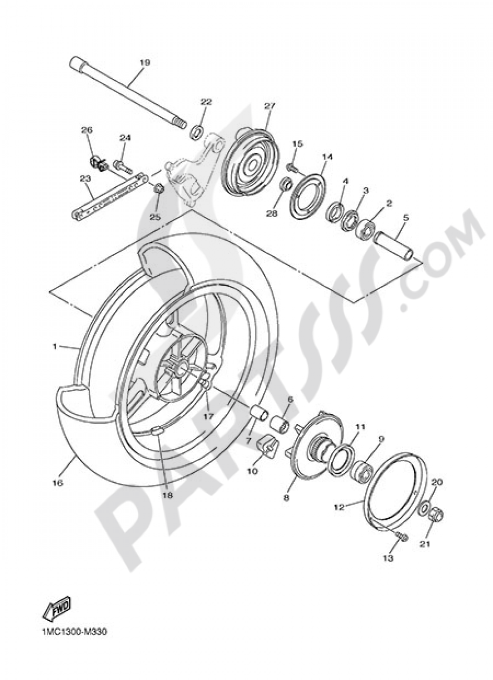 REAR WHEEL Yamaha FJR1300AS 2013