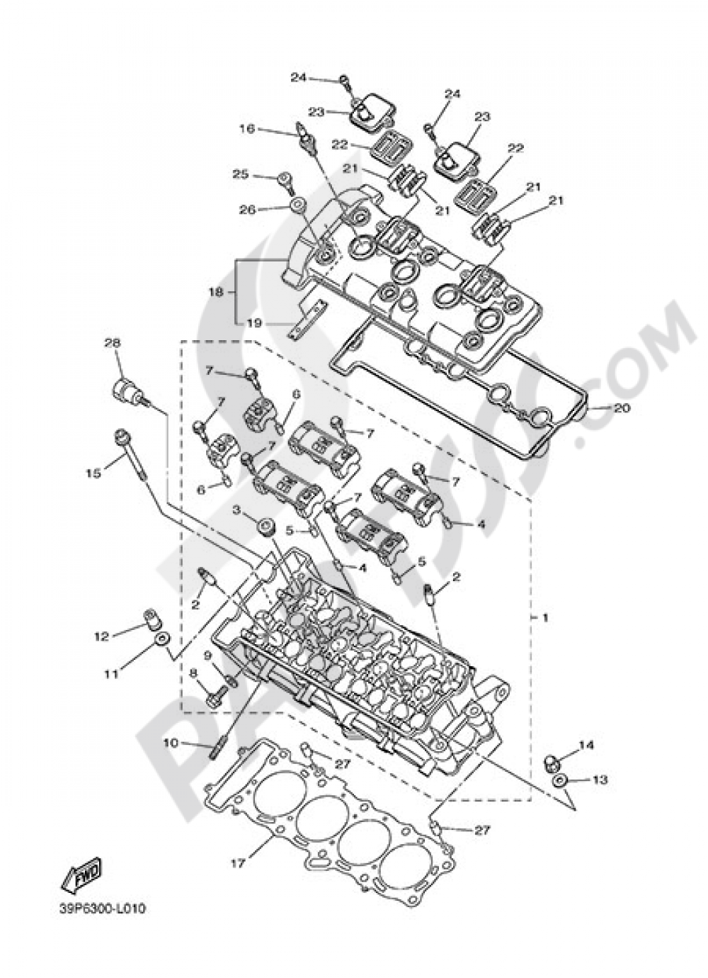 CYLINDER HEAD Yamaha FZ8 2013