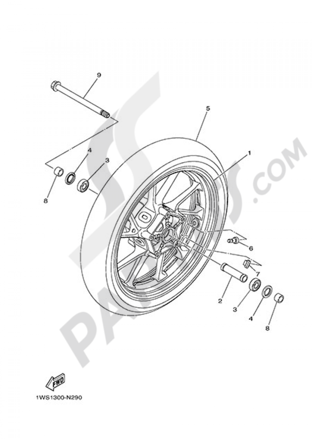 FRONT WHEEL Yamaha MT-07 2014