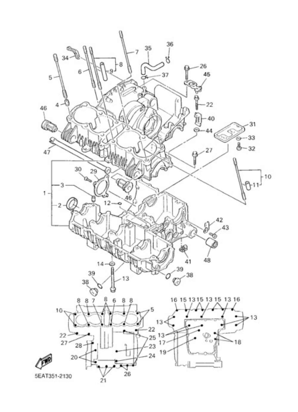 CRANKCASE Yamaha XJR 1300 2003