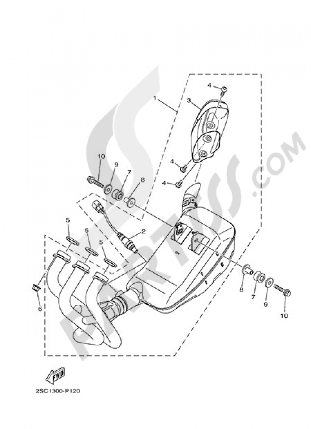 EXHAUST Yamaha MT-09 Tracer 2015