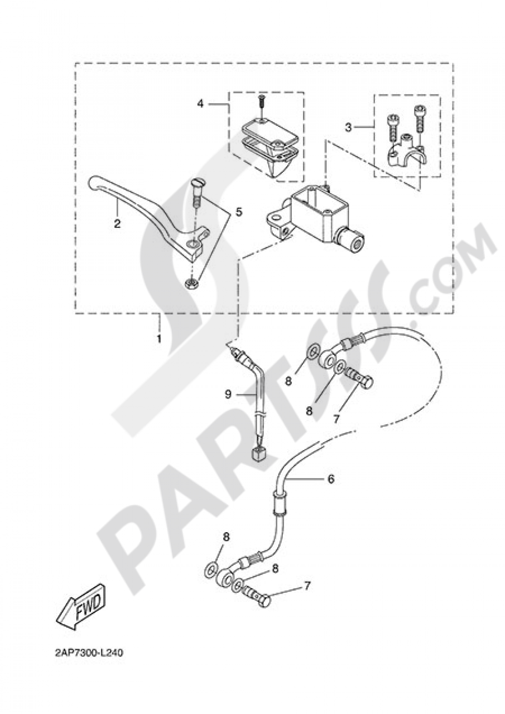 FRONT MASTER CYLYNDER Yamaha Neo's 2014