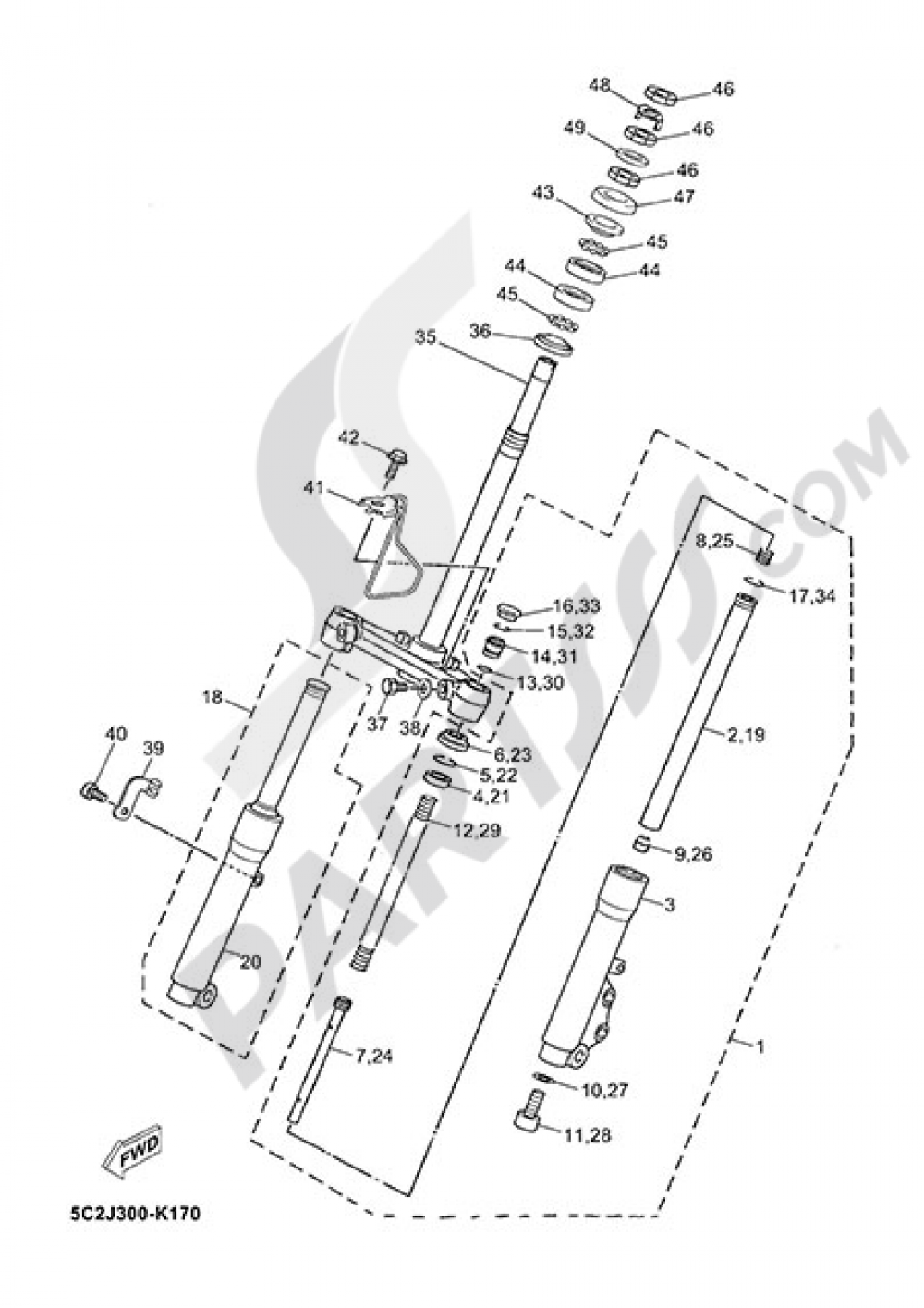 FRONT FORK Yamaha Neo's 4T 2014
