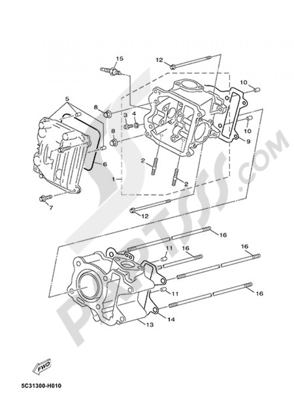 CYLINDER HEAD Yamaha Neo's 4T 2014