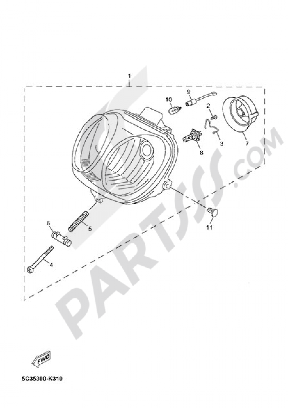 FRONT LIGHT Yamaha Neo's 4T 2015