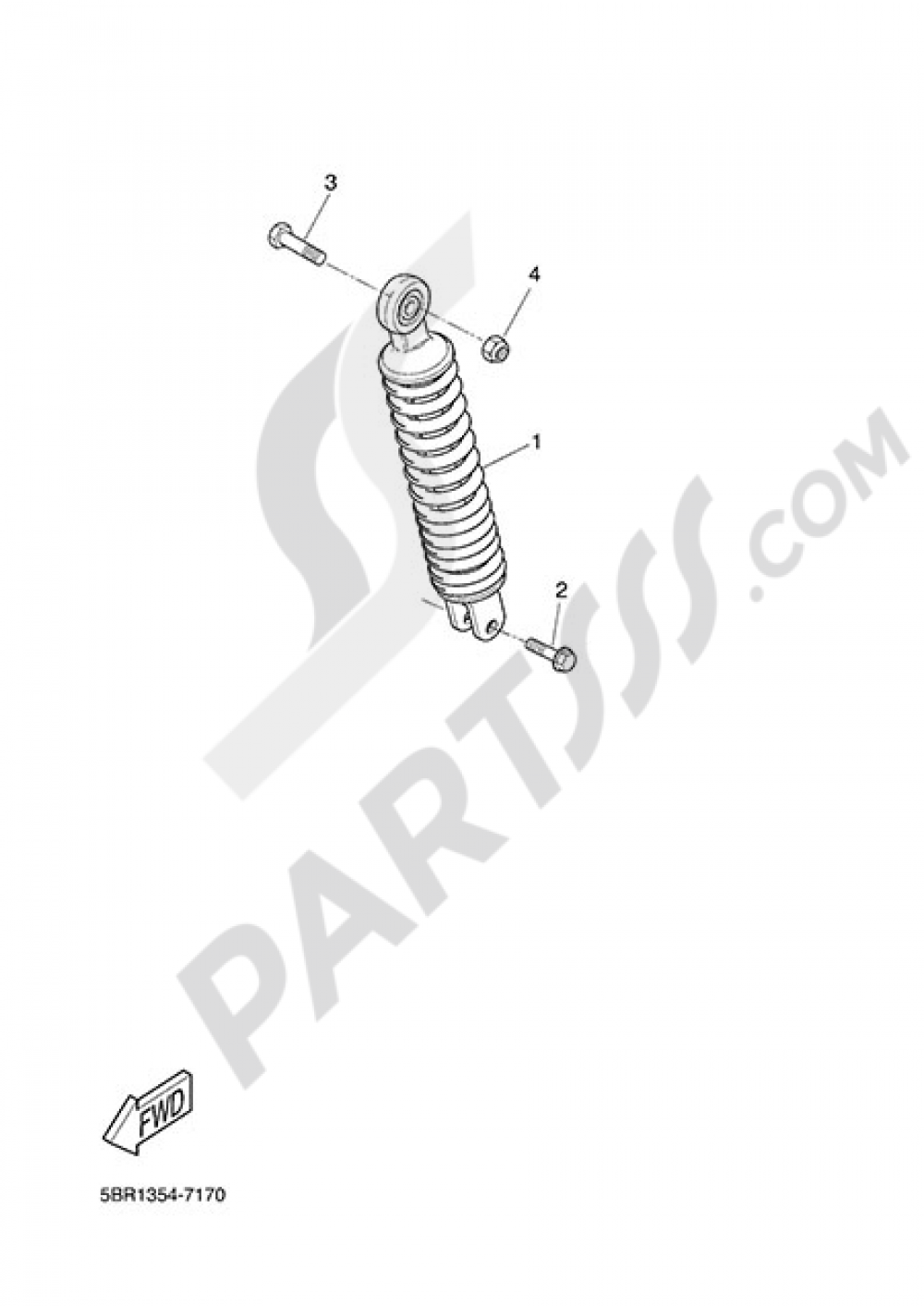 REAR SUSPENSION Yamaha NS50 2014