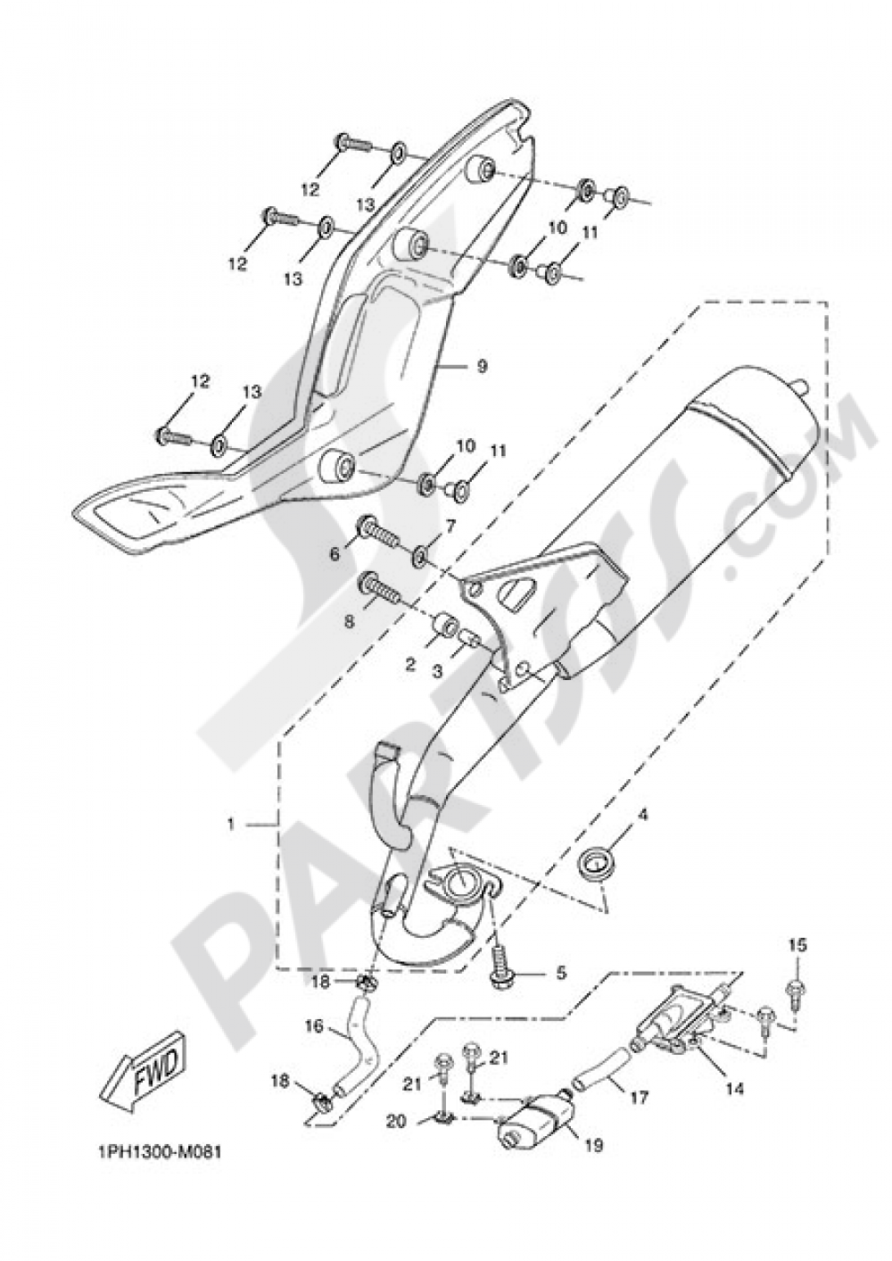 EXHAUST Yamaha NS50N 2014