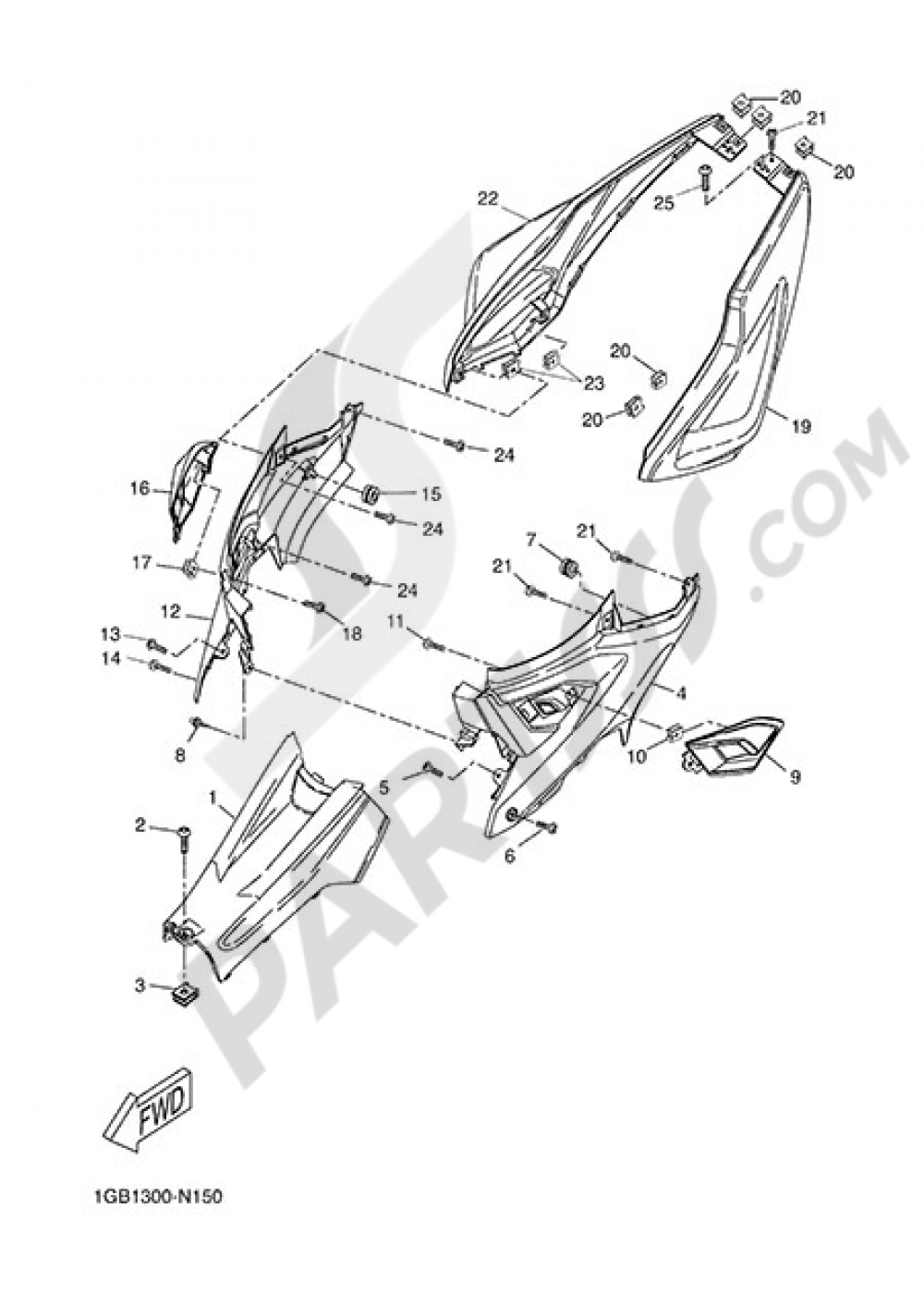 SIDE FAIRING / COWLING Yamaha NS50N 2014