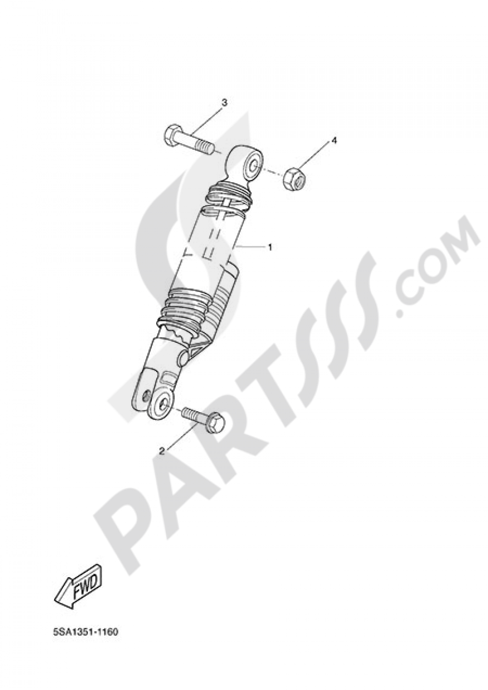 REAR SUSPENSION Yamaha NS50N 2014