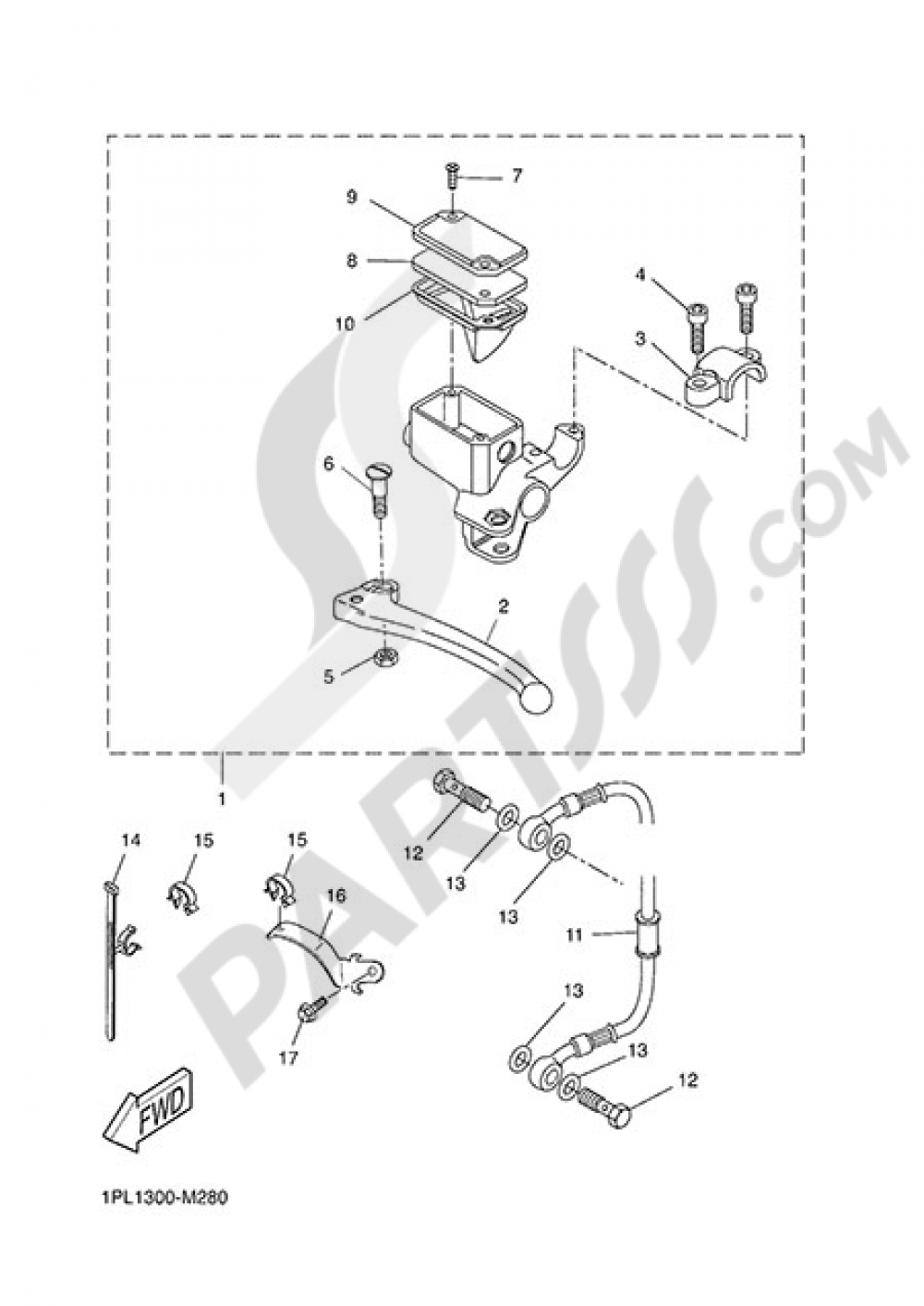 REAR MASTER CYLYNDER Yamaha NS50N 2014
