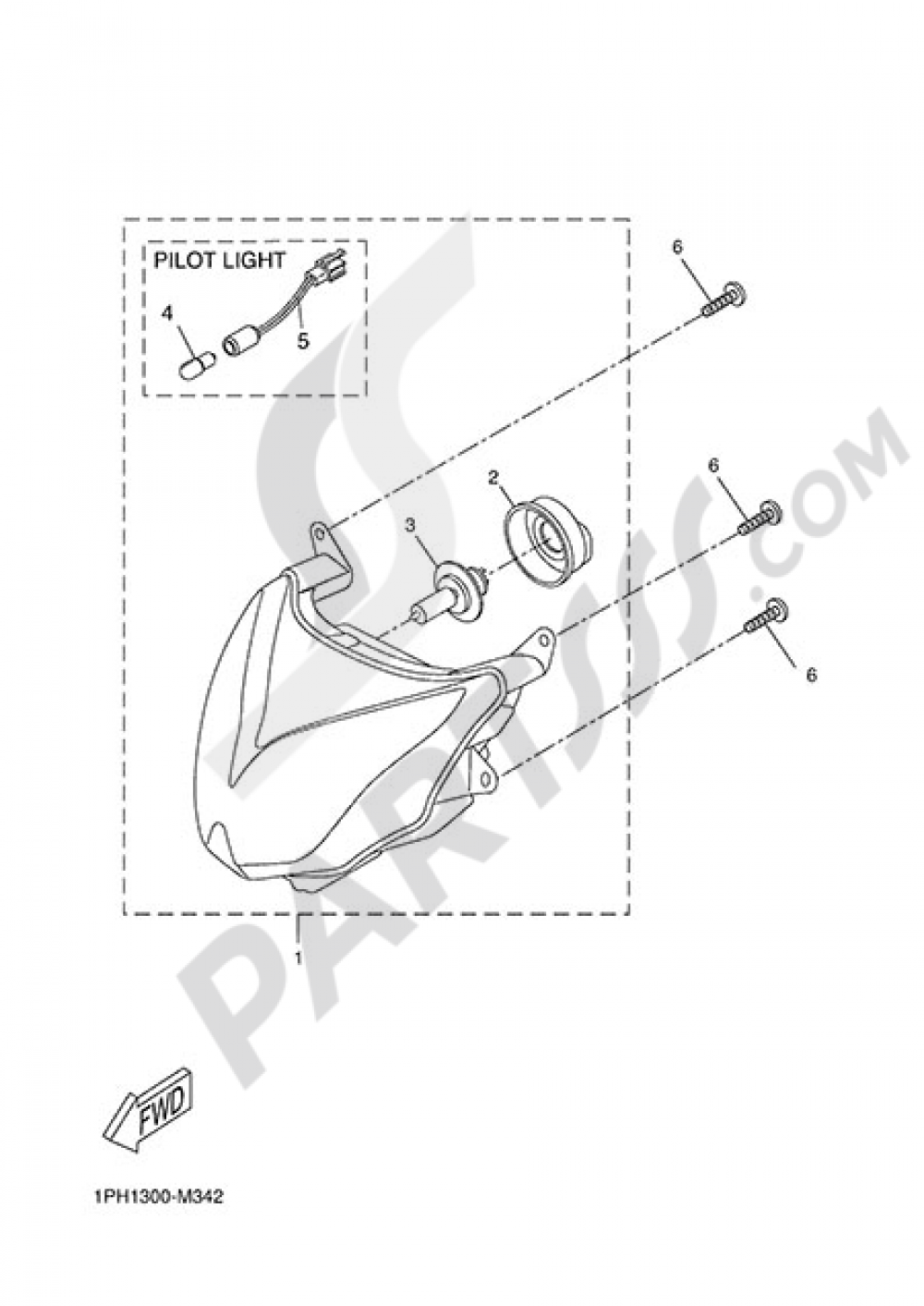FRONT LIGHT Yamaha NS50N 2014