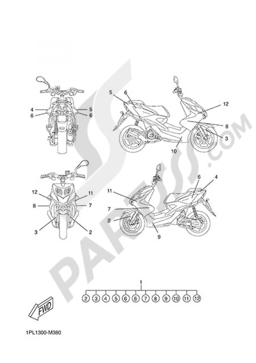 GRAPHICS & EMBLEMS Yamaha NS50N 2014