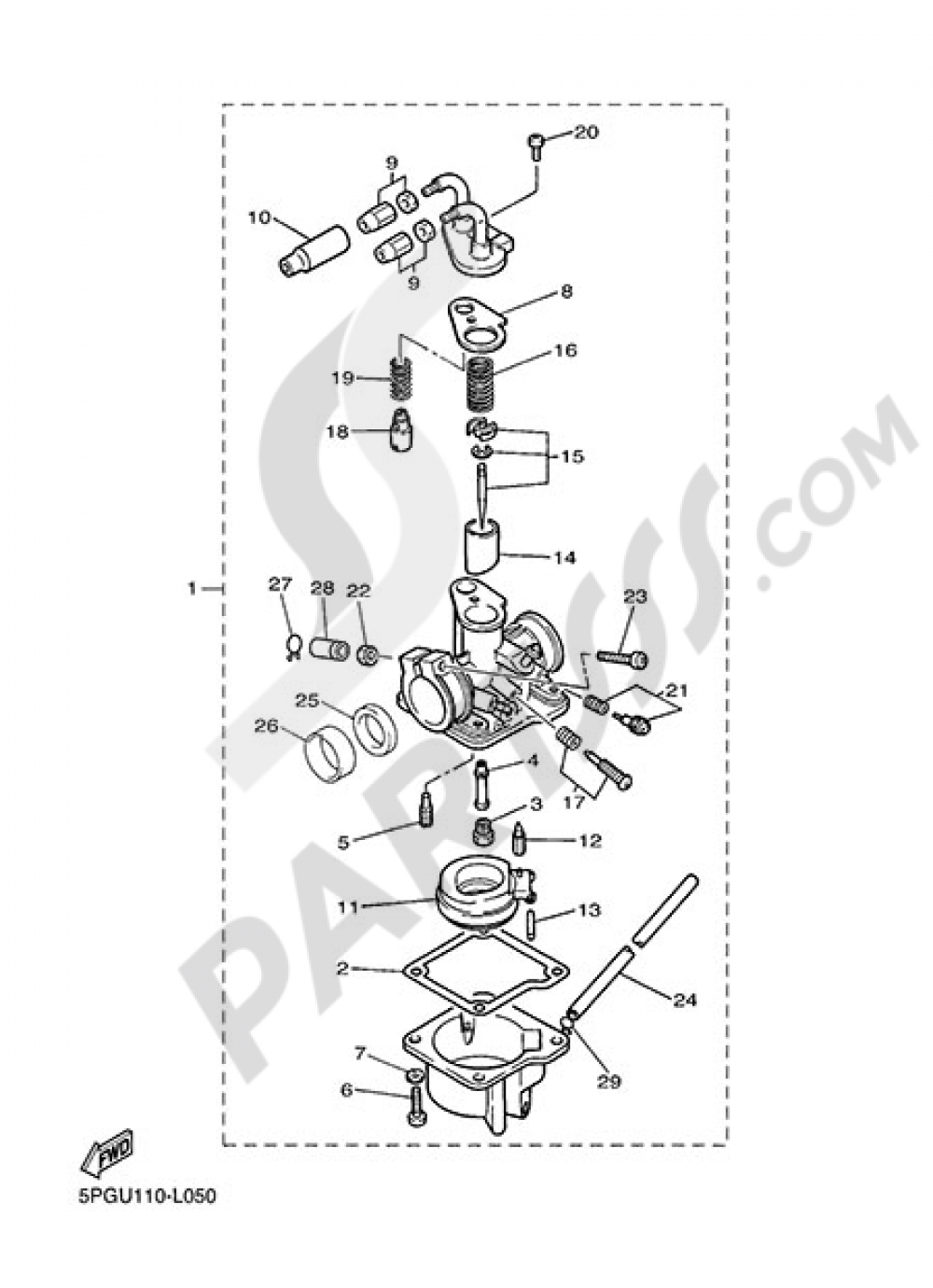 CARBURETOR Yamaha PW50 2014