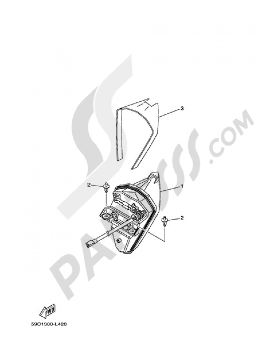 REAR LIGHT Yamaha T-Max 530 2013