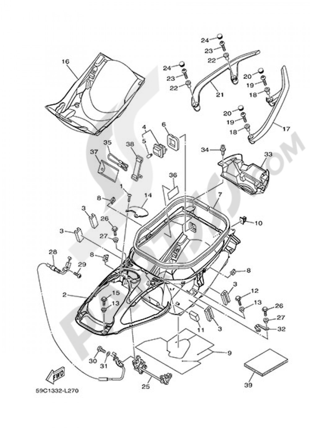 SEAT 2 Yamaha T-Max 530 ABS 2013