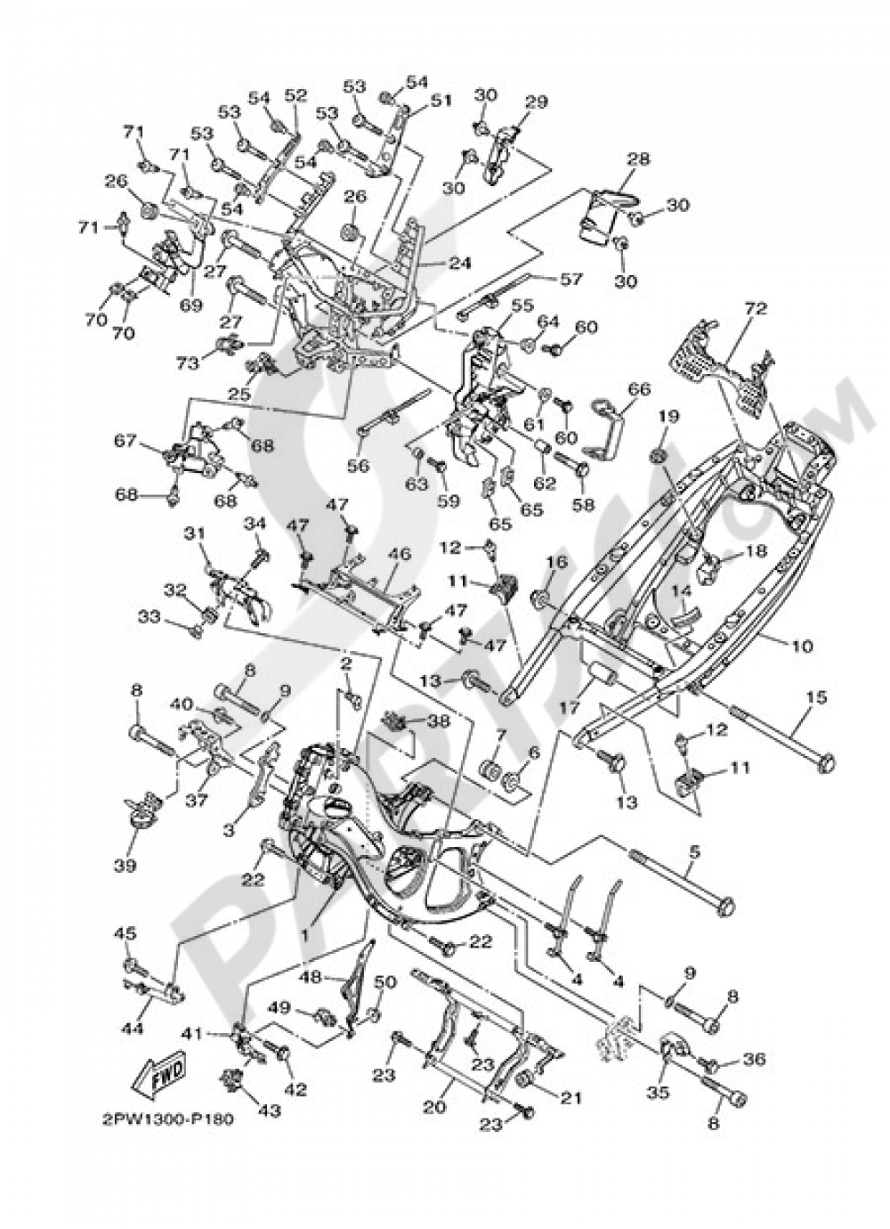 FRAME Yamaha T-Max 530 SP 2015