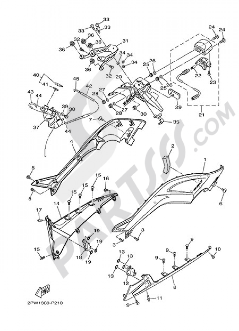 SIDE COVER 2 Yamaha T-Max 530 SP 2015
