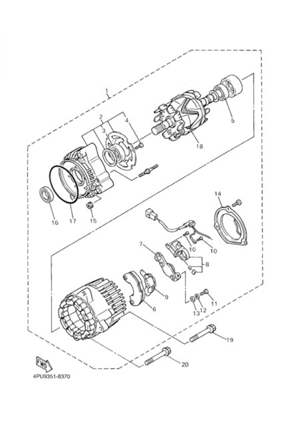 GENERATOR Yamaha XJR 1300 2006