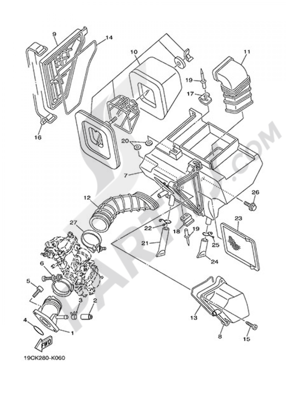 INTAKE Yamaha TT R125LW 2013