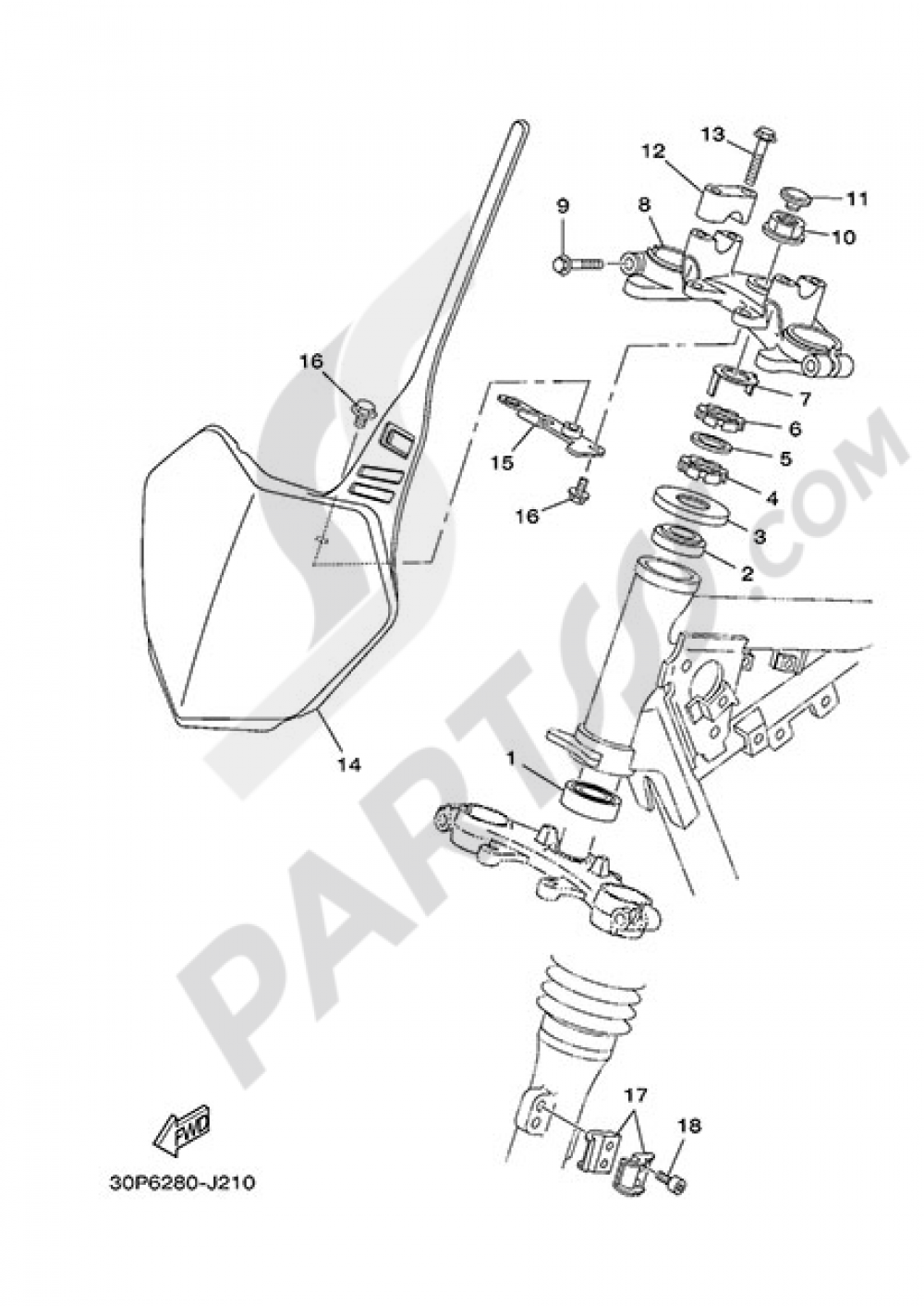 STEERING Yamaha TT R125LW 2013
