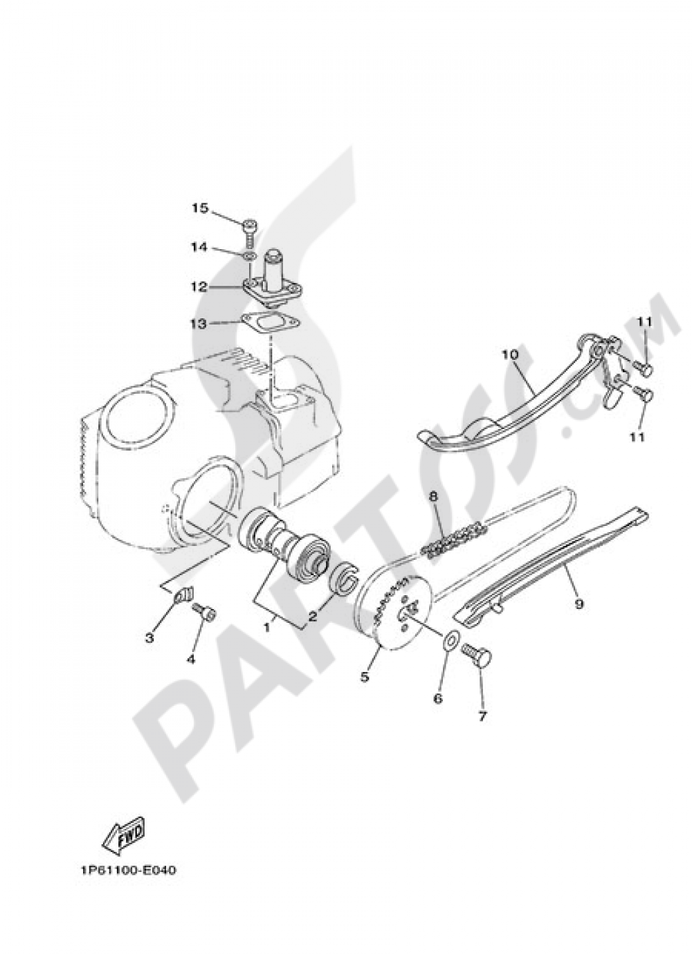 ARBRE À CAME & CHAINE Yamaha TT-R50 2013