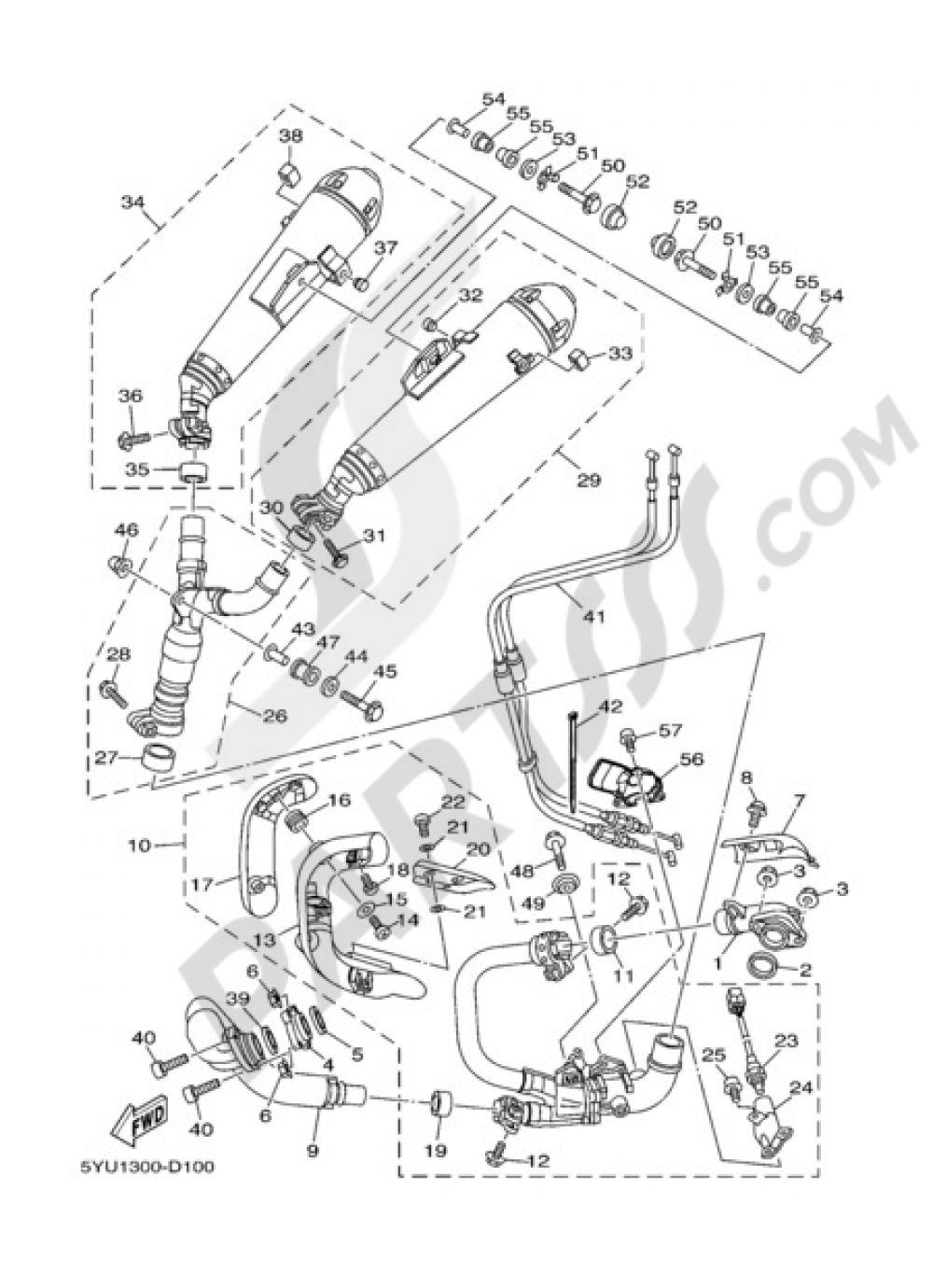 EXHAUST Yamaha MT-01 2005