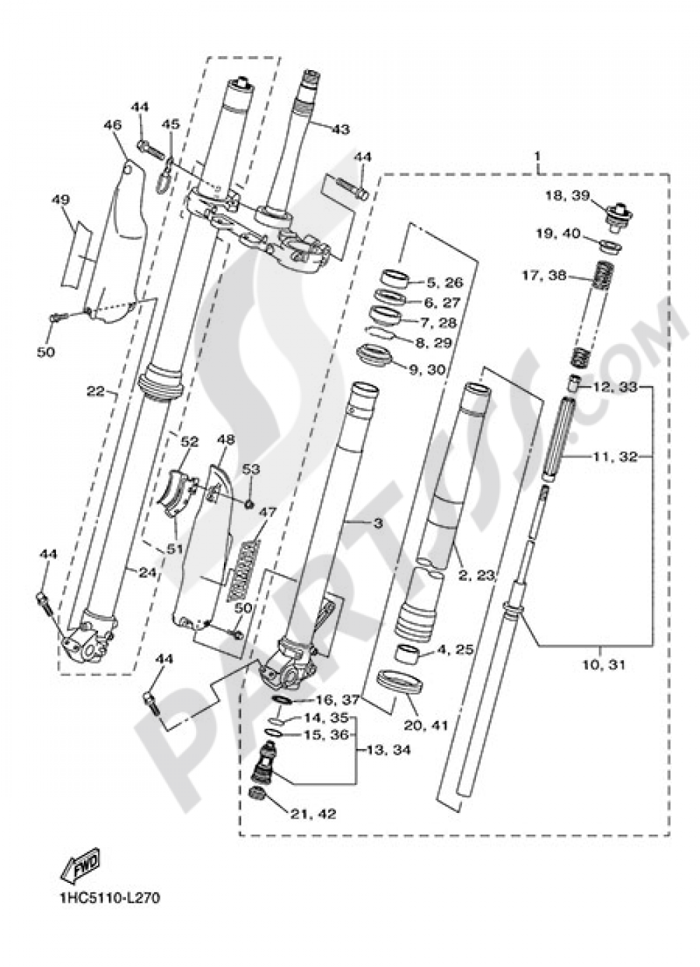 FRONT FORK Yamaha WR250F 2014