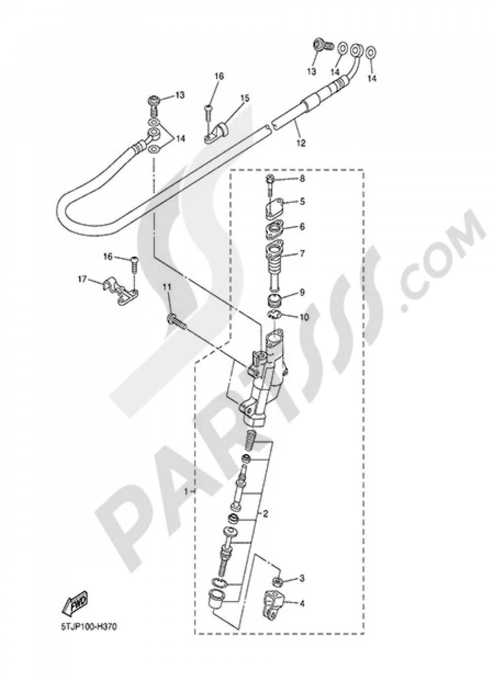 REAR MASTER CYLINDER Yamaha WR250F 2014