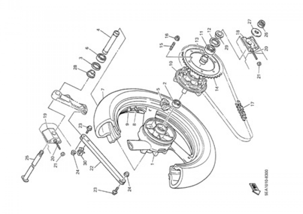 REAR WHEEL Yamaha XJR 1300 2001