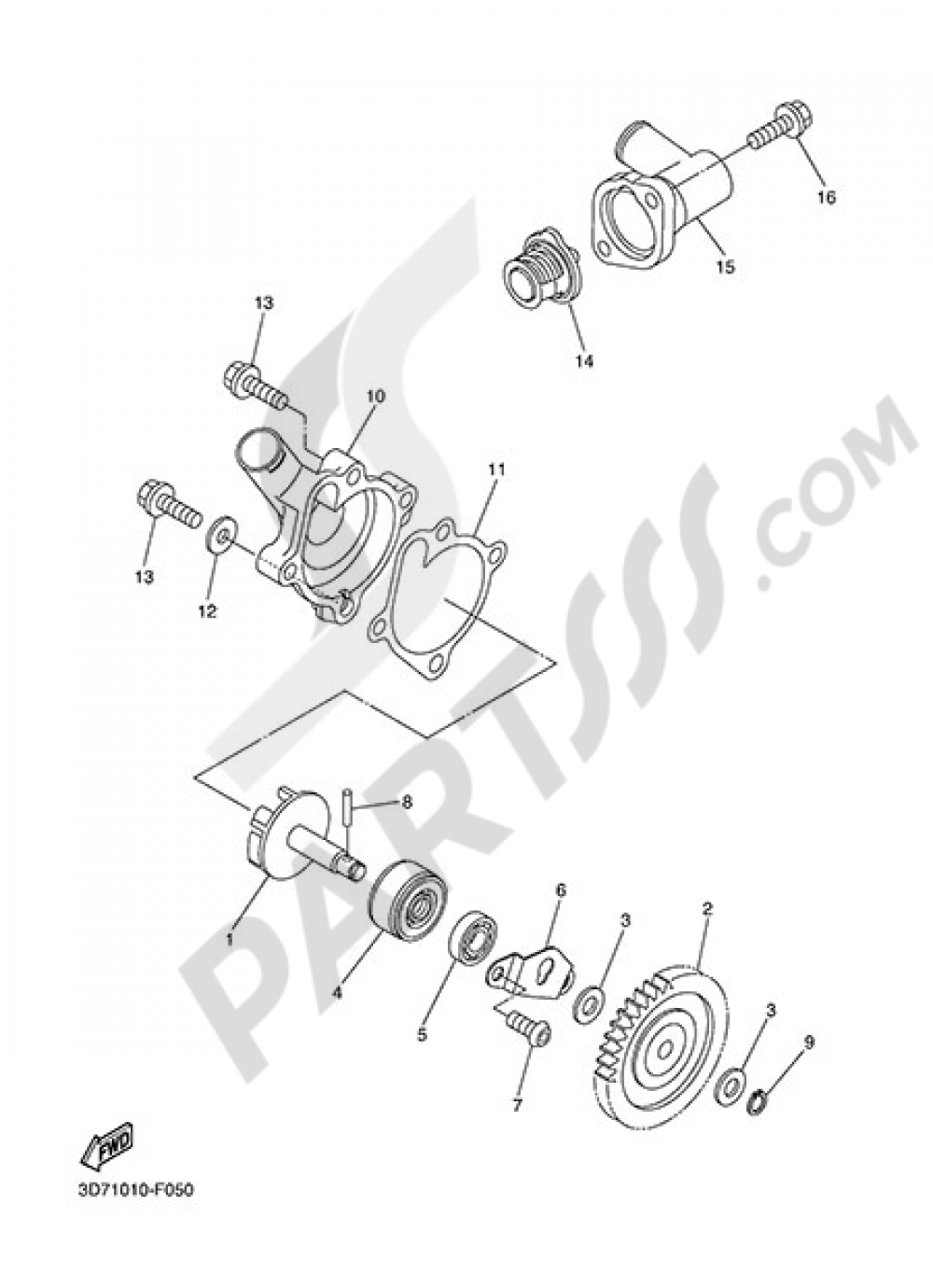 WATER PUMP Yamaha WR250X 2014