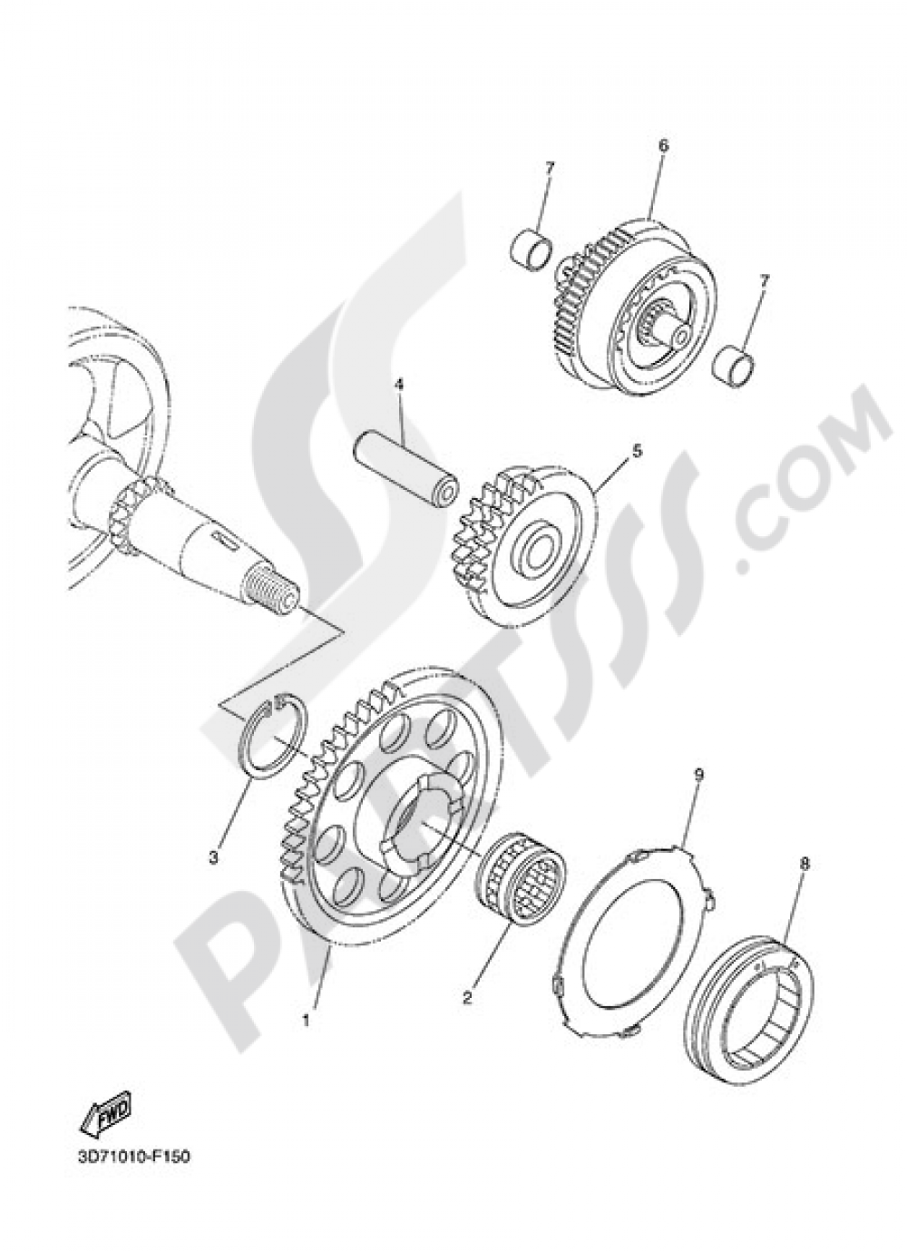 STARTER CLUTCH Yamaha WR250X 2014