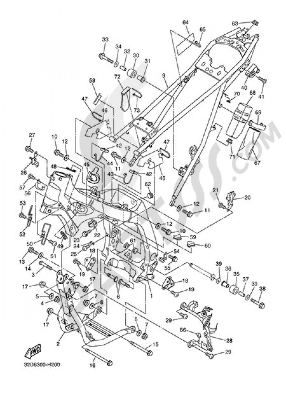 FRAME Yamaha WR250X 2014