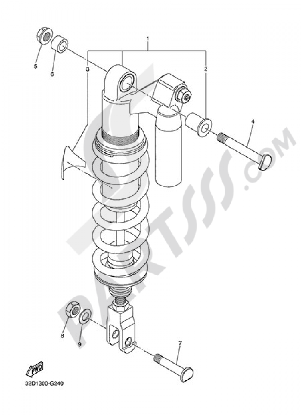 REAR SUSPENSION Yamaha WR250X 2014
