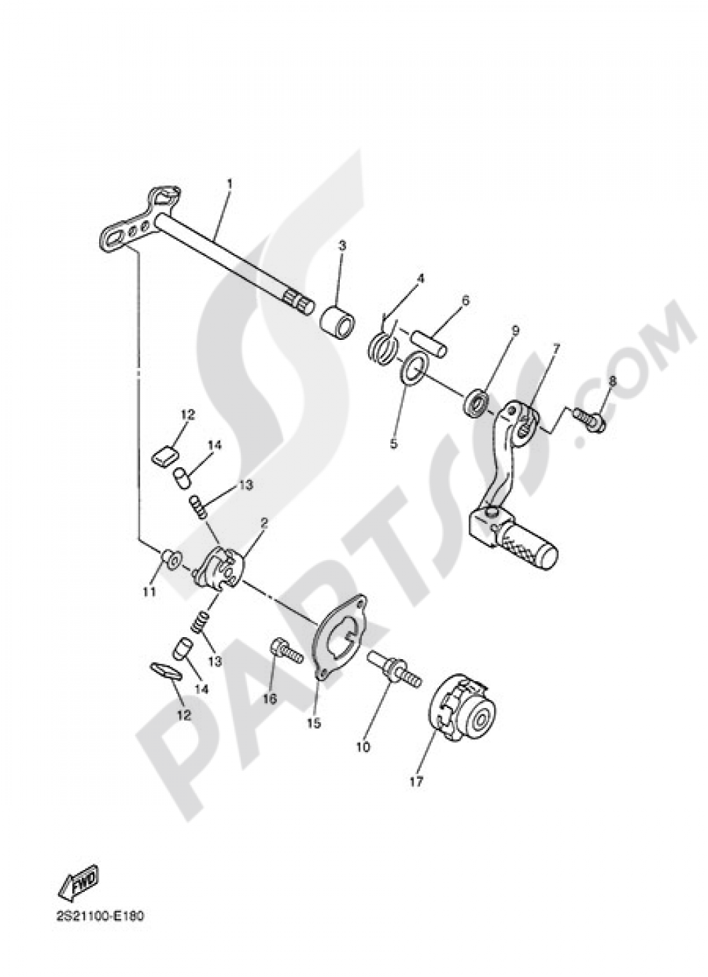 SHIFT SHAFT Yamaha WR450F 2013