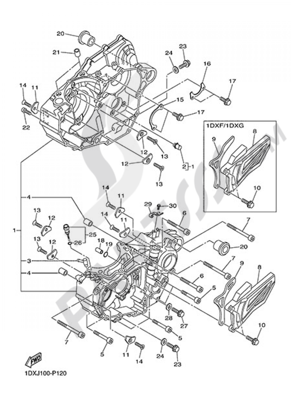 CRANKCASE Yamaha WR450F 2015