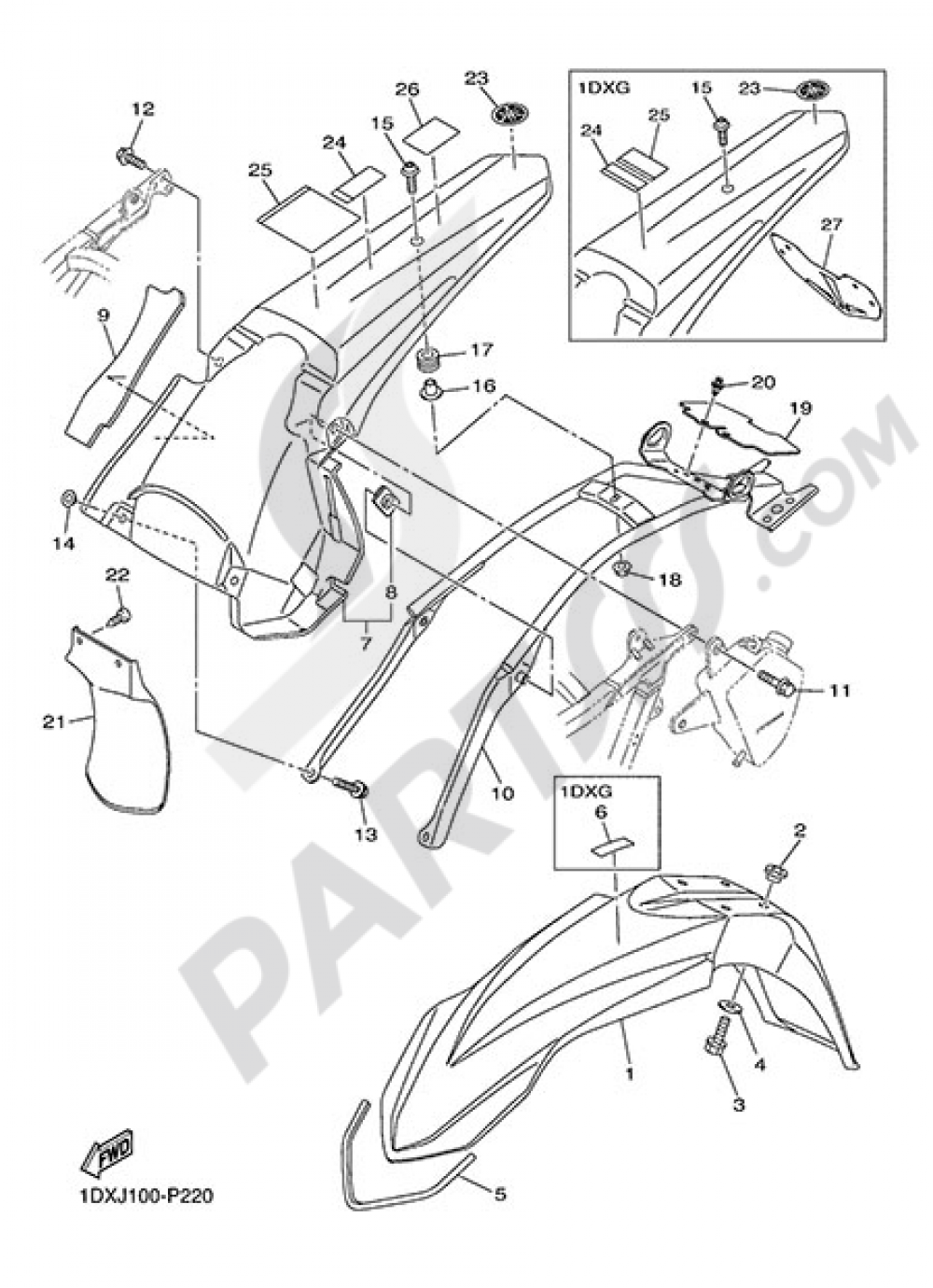 FENDER 2 Yamaha WR450F 2015
