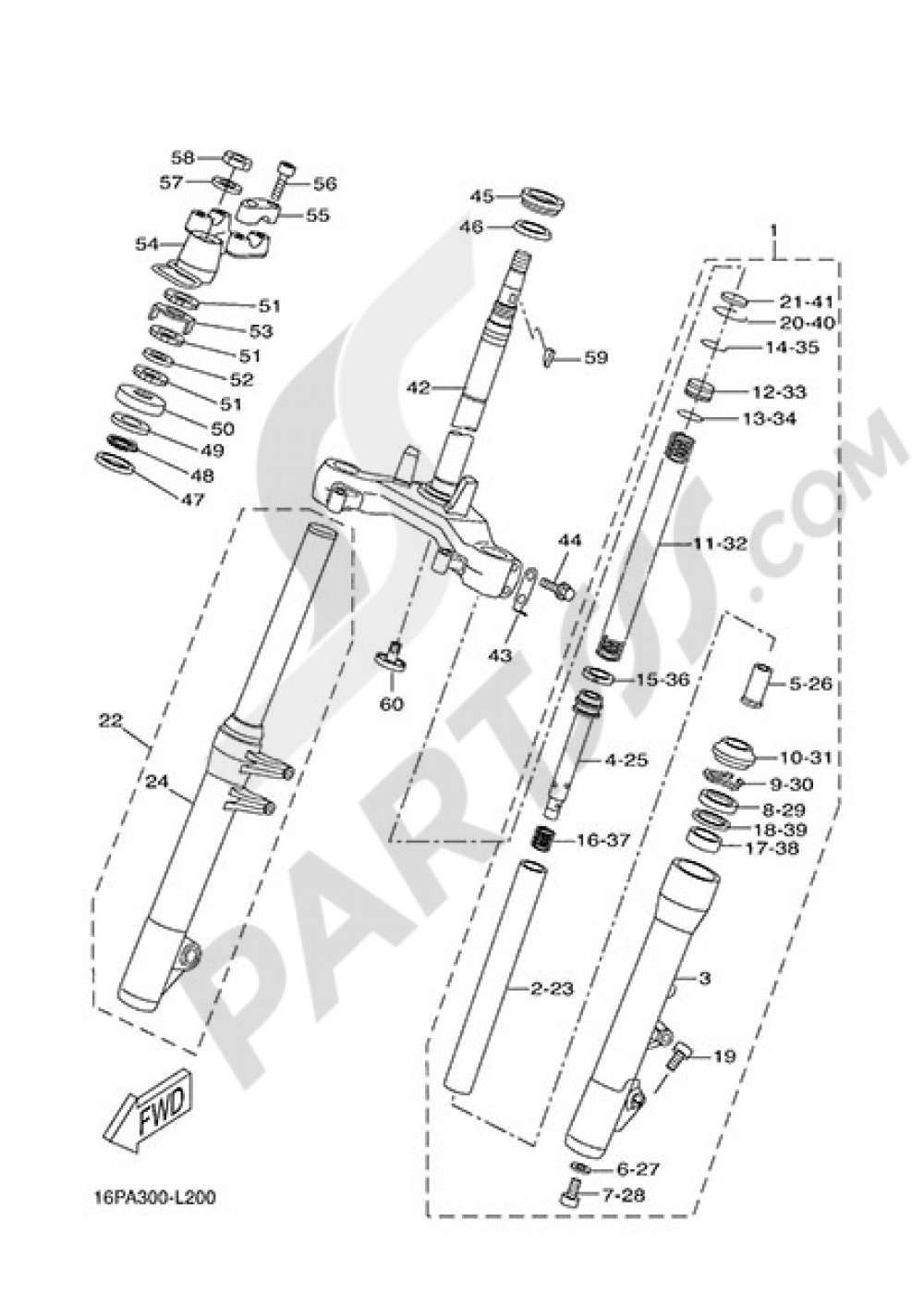 STEERING Yamaha X-City 250 2013