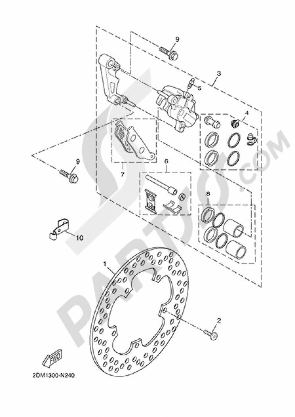 FRONT BRAKE CALIPPER Yamaha X-Max 125 2014