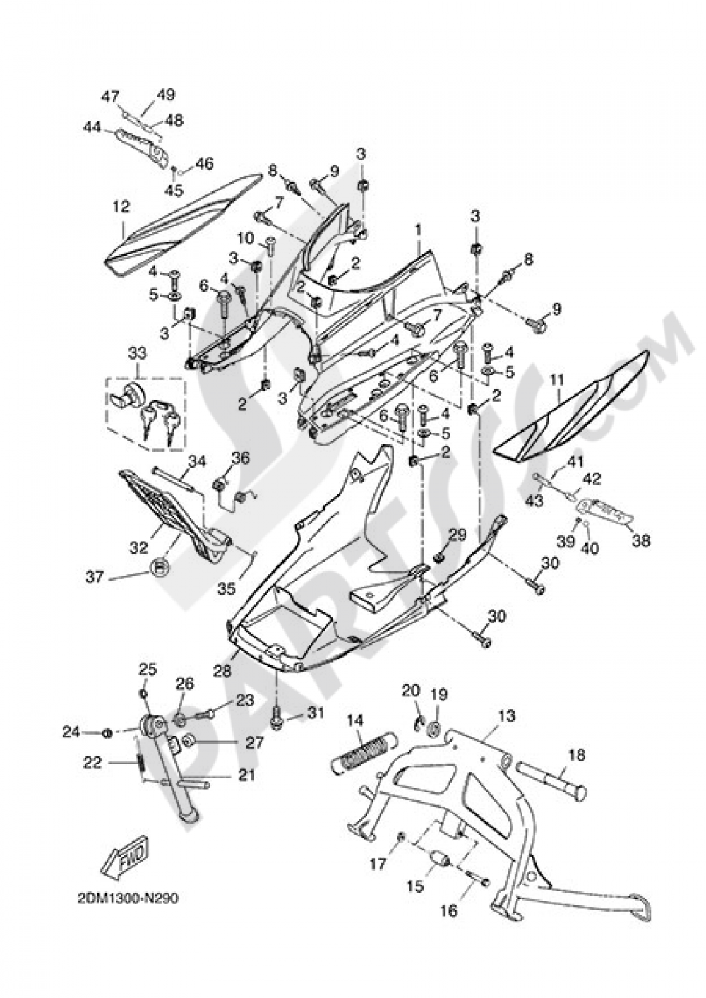 STAND & FOOTREST Yamaha X-Max 125 2014