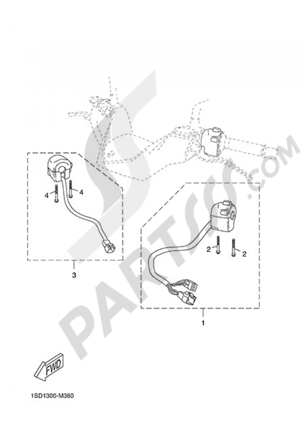 HANDLEBAR SWITCH AND LEVER Yamaha X-Max 250 2015